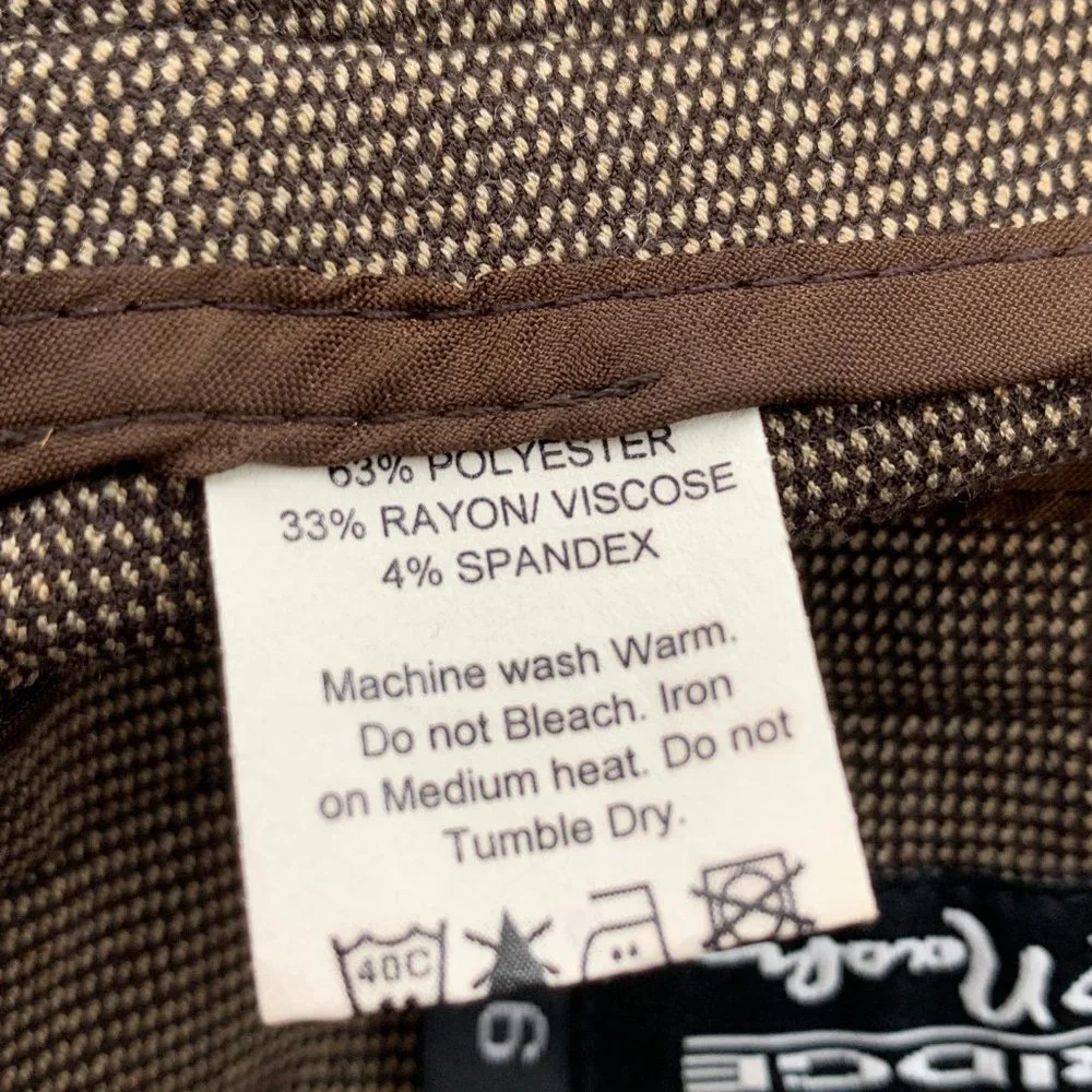 Brand New Windridge Cheryl Nash Tweed Dress Pants Brown Tan Size‎ 6